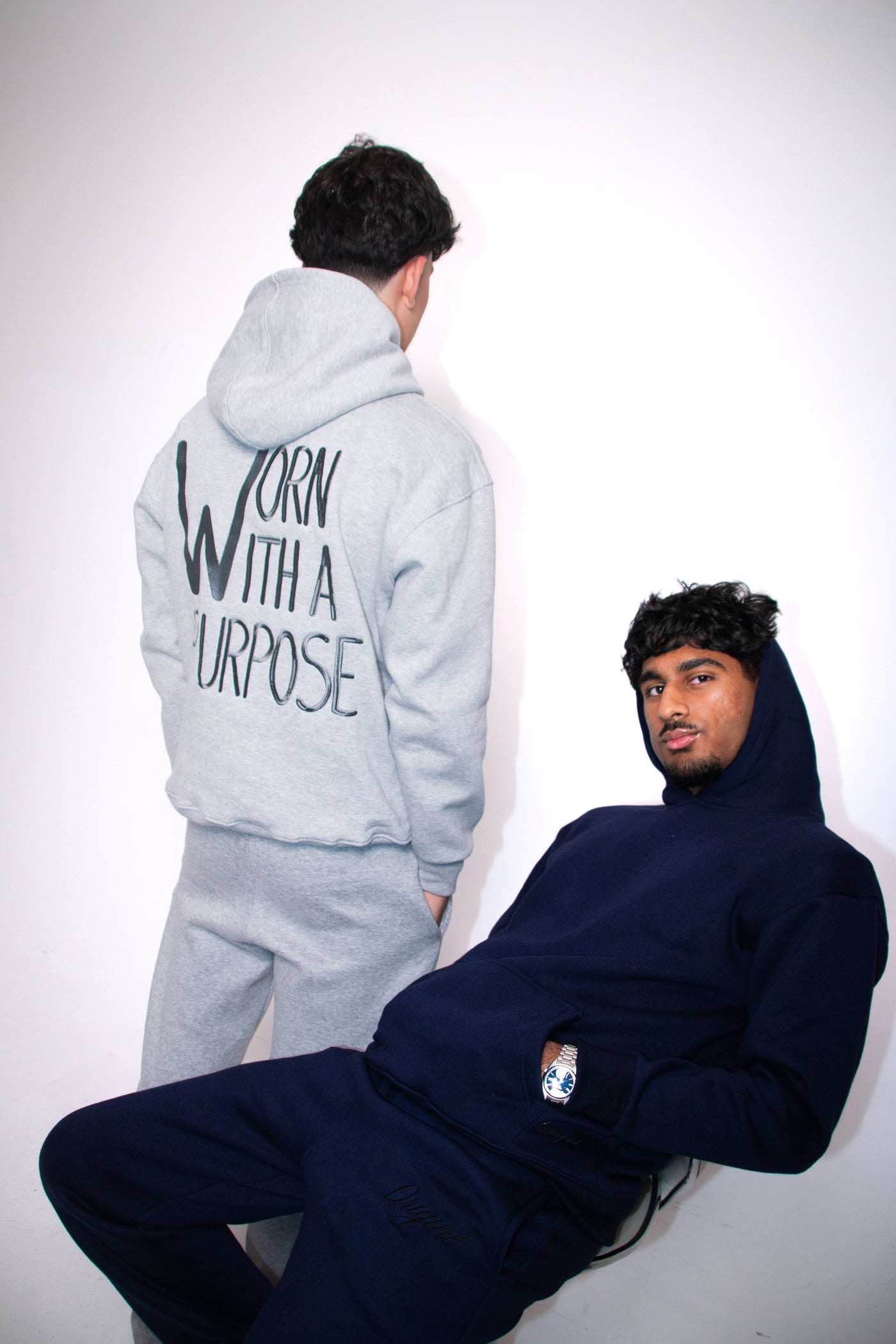 grey back navy front